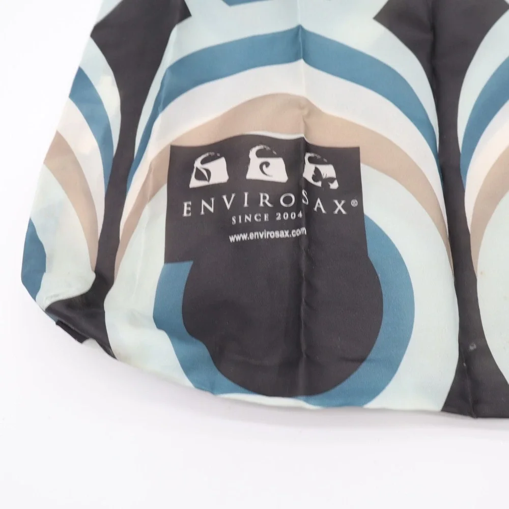 Envirosax Tote Bag Unisex O/S Retro Geometric Swirl Blue Tan Foldable Good